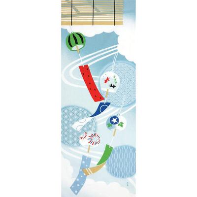 Hamamonyo Picture Tenugui Hand Summer Breeze Wind Chimes (Japanese Towel)