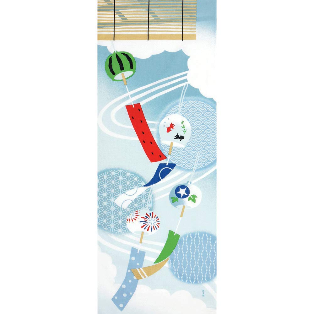 Hamamonyo Illustrated Hand Towel Summer Wind Chimes