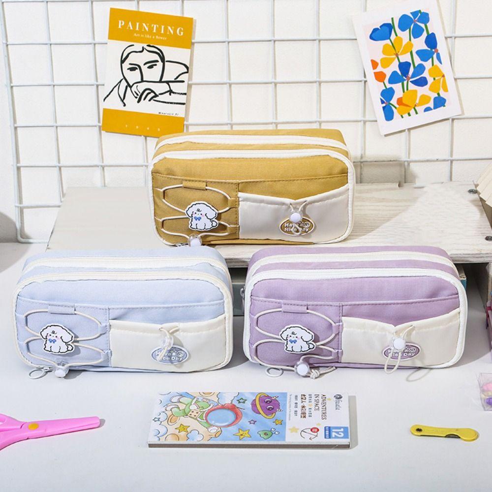 Large Capacity Pencil Case Dirt-proof Stationery Storage Bag Cartoon Pen Box  School Office