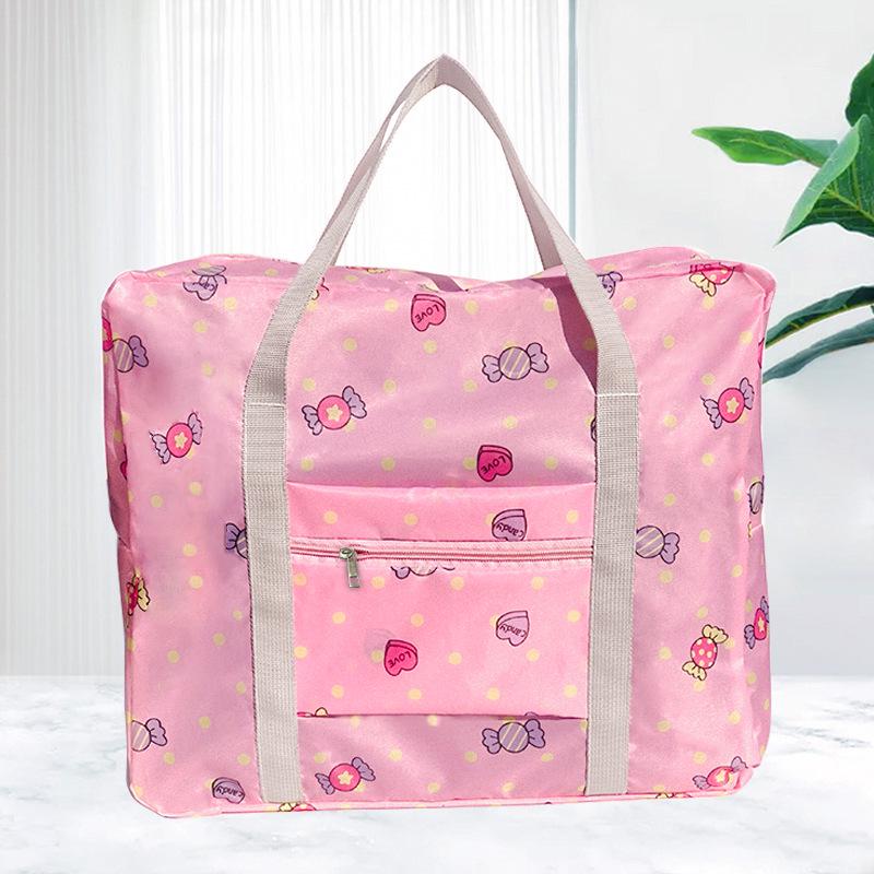 Foldable Large Capacity Travel Tote and Shoulder Bag - Luggage Storage and Suitcase Hanging Bag.