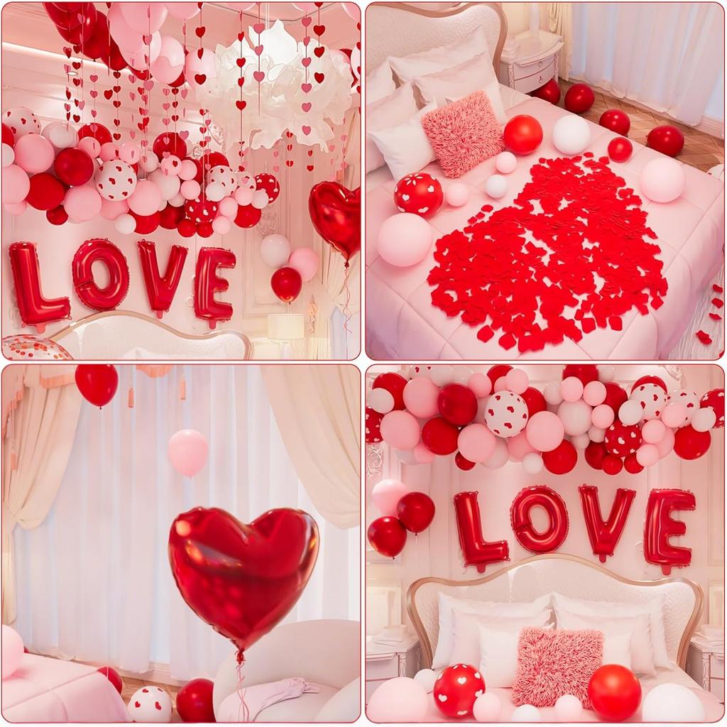 Valentine's Day bedroom Decor balloons, romantic love balloons LOVE balloons, for proposals, anniversaries, and surprises Decor