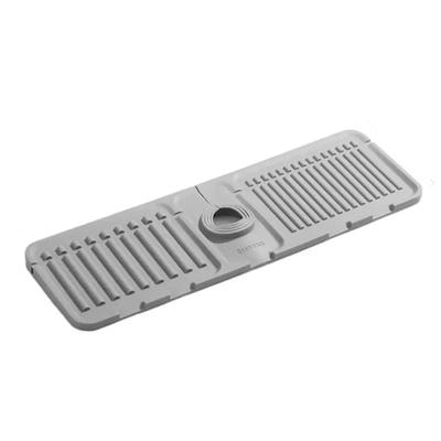 Silicone Faucet Drain Mat, Waterproof Sink Barrier, Countertop Splash Guard, Anti-Splash Pad for Sink
