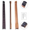 Zndhgdfe Travel Electric Guitar Neck Headless Low-Profile Canadian Maple 24 Frets Rosewood Fingerboard 5.6cm Width