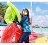 Women's Plus Size Long Sleeve Slimming Jellyfish Wetsuit - Conservative Sun Protection Swimwear