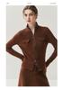 Korean Style Women's Cashmere Knit Cardigan - Slim Fit with Zipper Lapel and Long Sleeves for Versatile Wear