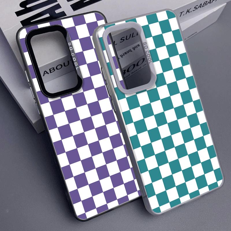 Retro Classic Chess Board Grid Shockproof Phone Case for Samsung A17 A16 A15 A14 A37 A57 A36 A56 A26 A35 A55 A25 A34 A54 A24 A13