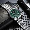 Mens Chronograph Watch Waterproof Quartz Wristwatch Steel Band Casual Business Male Clock Night Glow Display