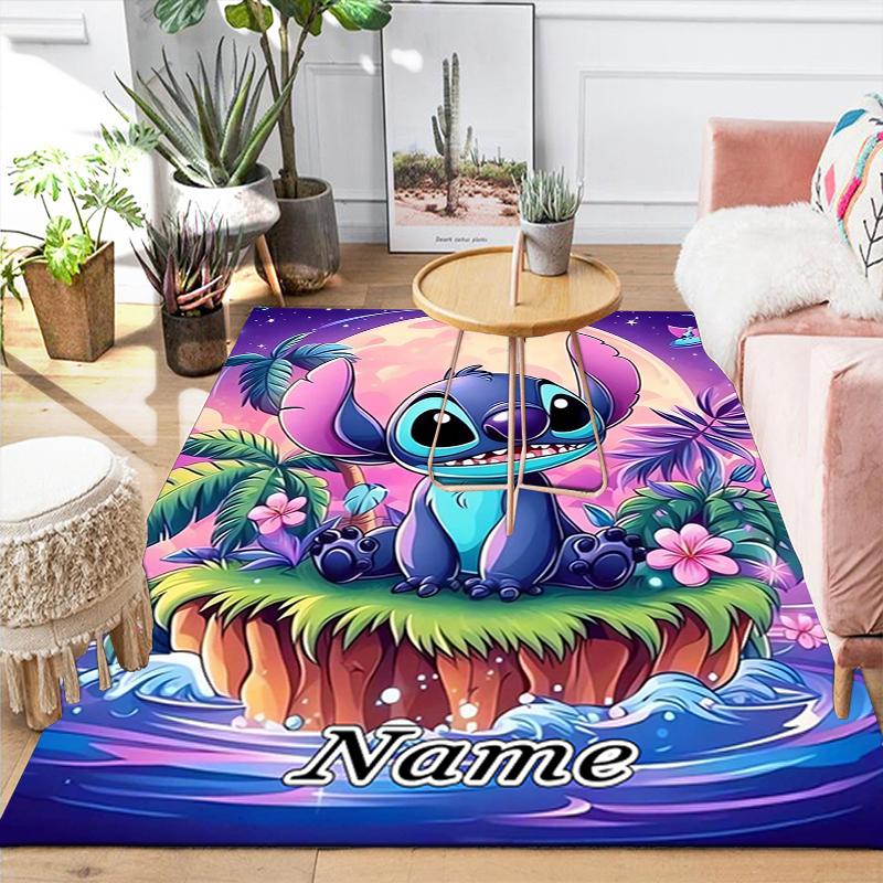 Custom 1Pc Lilo Stitch Fantasy Island Rug Office Carpet Indoor Outdoor Entrance Doormat Nonslip Soft And Comfortable Living Room D916303