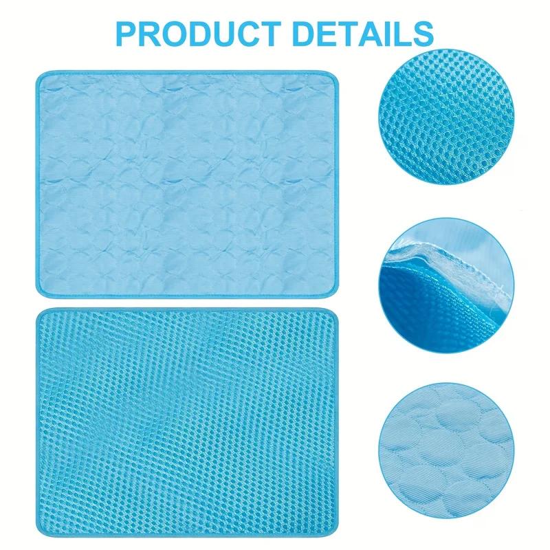 Pet Summer Cooling Mat Breathable Ice Silk Dog Bed Mat Washable Cooling Pad for Dogs Cats
