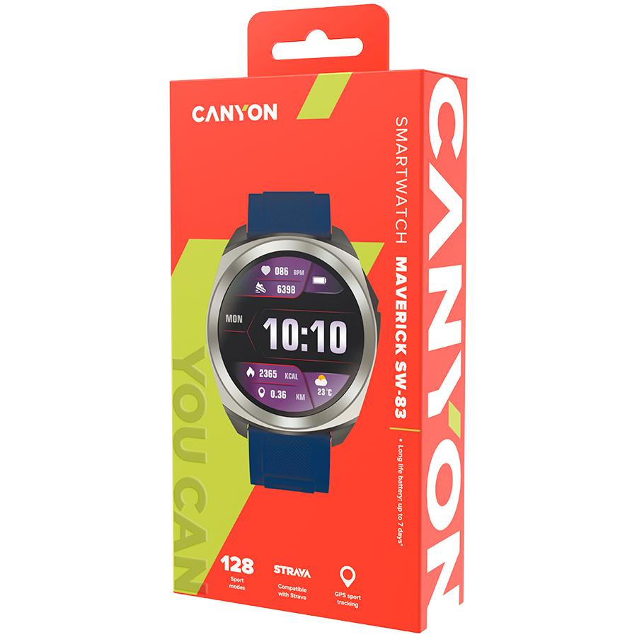 Canyon smartwatch maveric sw-83 gps silver - blue