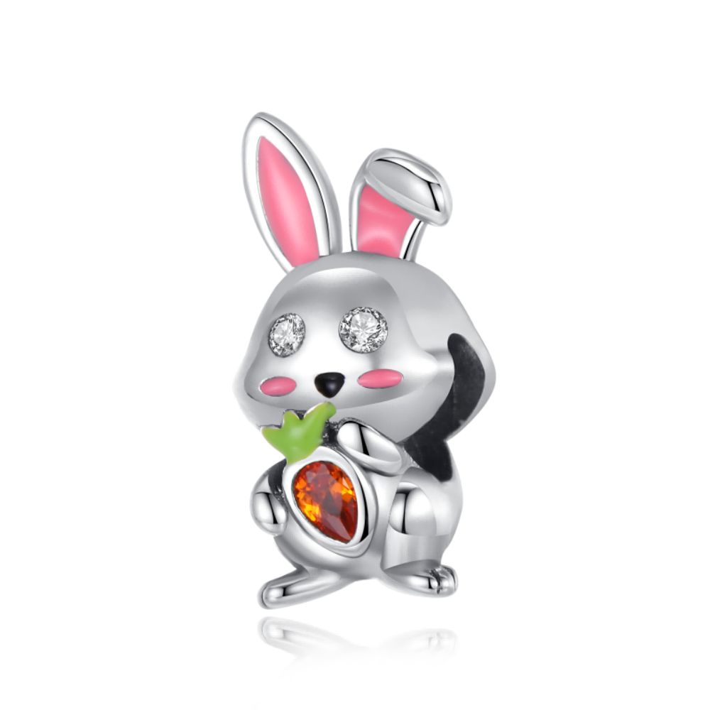 Rabbit Carrot Heart Easter Gift Copper Plated For Charms Copper Plated Original Bracelet For Jewelry Making