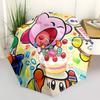 1 STUKS Kirby Feest Automatisch Open/Sluit Klapbare Draagbare Paraplu met 8 Ribbenstructuur voor Vrouwen/Mannen, Gebruik het hele jaar door   0901158