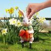 2 stücke Easters Garten Stake Bunte Kaninchen Skulptur Hof Dekoration für Frühling Feier Wetter Proof Ornament