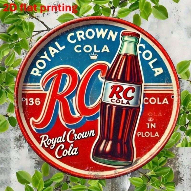 Retro Round Metal Panel for Living Room Bedroom Garage