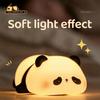 LED Night Light Cute Panda Mushroom Halloween Ghost Silicone Light USB Charging Timing Bedside Decoration Children Baby Night Light Birthday Gift