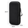 Durable Hard Shell EVA Storage Box Black Mini Zipper Earphone Case Portable Pouch Carrying Bag Charging Cable