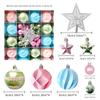 6cm Electroplated Shiny Irregular Christmas Tree Ball Set