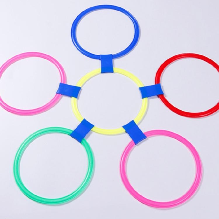 Educational Hopscotch Ring Training Game For Kids Body Sensory Development Antislip Plastic Hoops for Outdoor Activity
