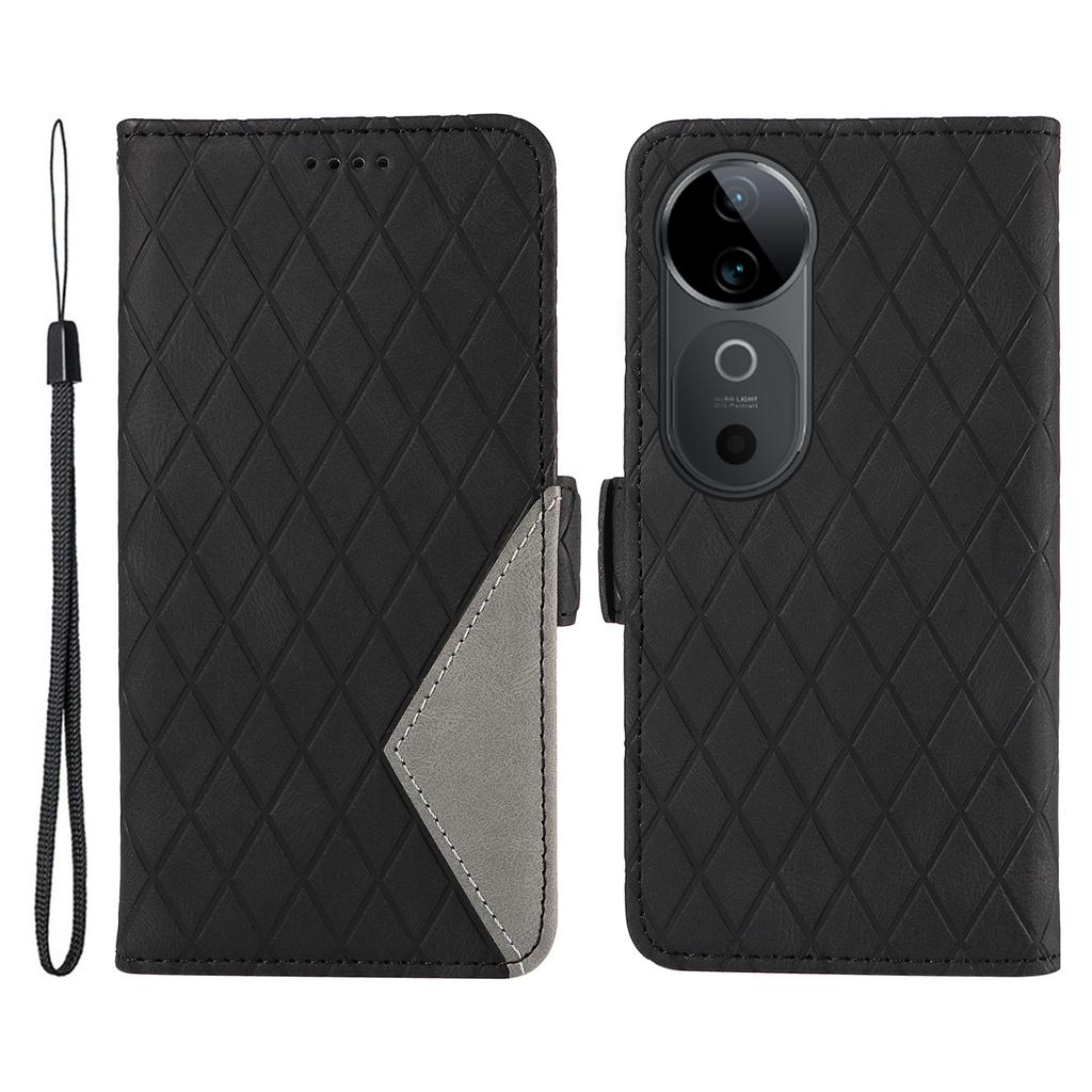 For Vivo S19 5G/V40 5G Case Rhombus Splicing Leather Phone Cover
