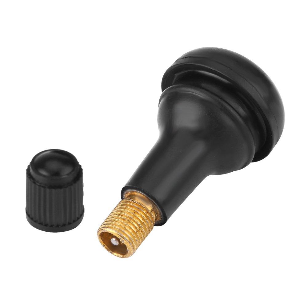 TR415 Car Tire Valve Stem, Tire Rubber Valve, Short Rubber Valve, Tubeless, Set of 10, Anti-Degradation, Ozone Resistant, Automotive