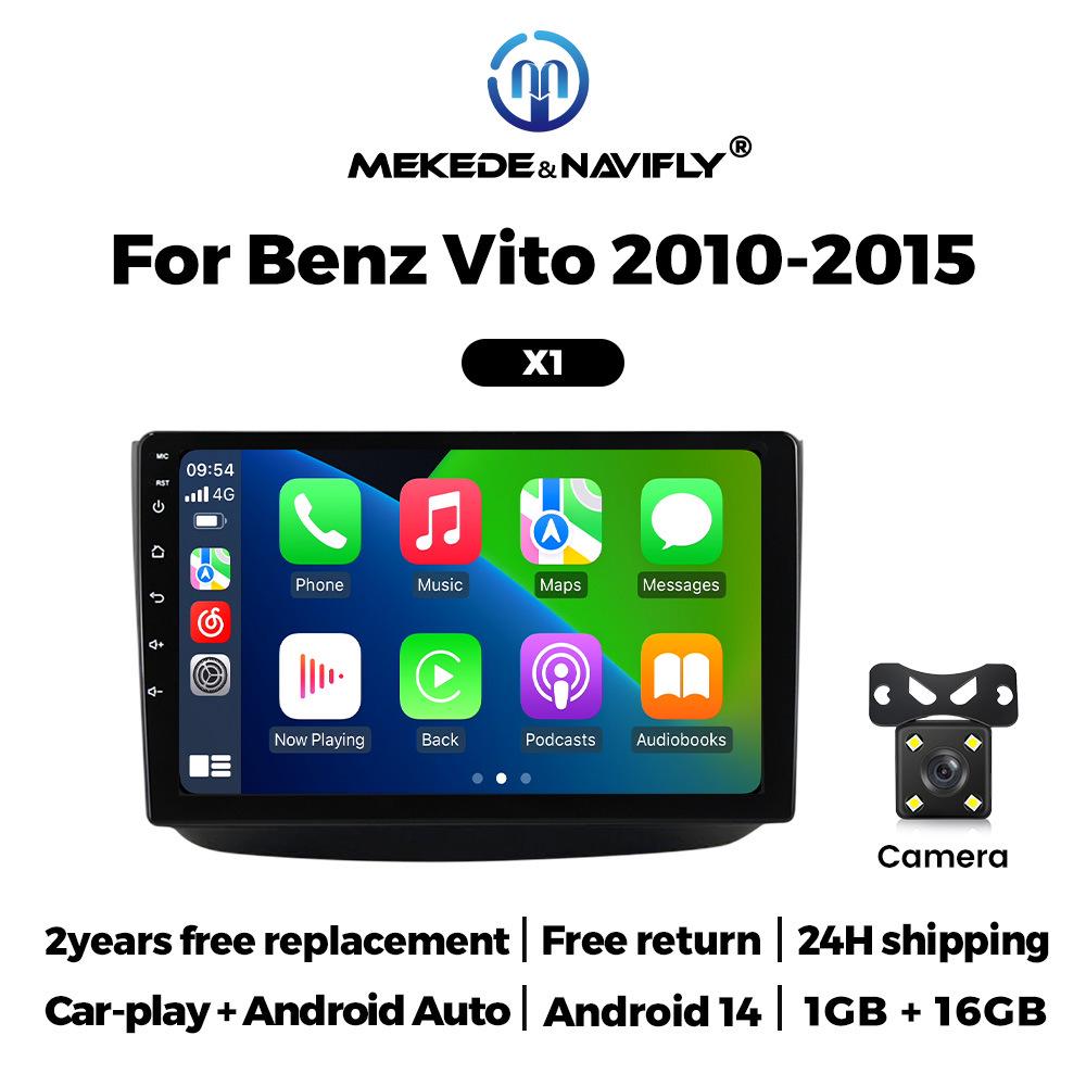 Mercedes-Benz Vito 2010-2015 ile uyumlu: Android Araç GPS Navigasyon MP5 Bluetooth Oynatıcı Carplay ile.