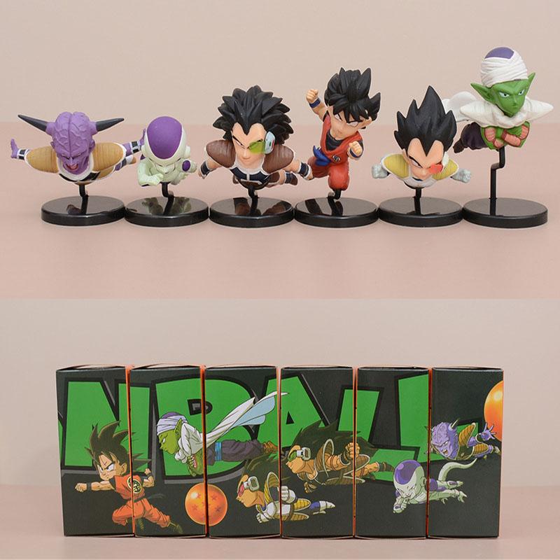 Anime Dragon Ball Q Version Flight Goku Vegeta Frieza Trunks Super Saiyan Desktop Decoration Cartoon Figure Model Toy Gift