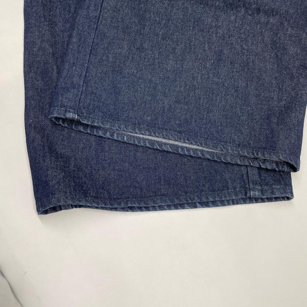 CLANE 12111-7342 Indigo ROUND CUT LOOSE ALL IN ONE Denim Overalls Bottoms O IndigoUsed