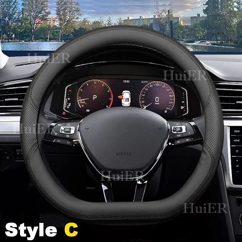For VW Volkswagen T-Cross D Type Steering Wheel Ultra Thin Leather Steering Protector Anti Scratch Non-slip Auto Accessories