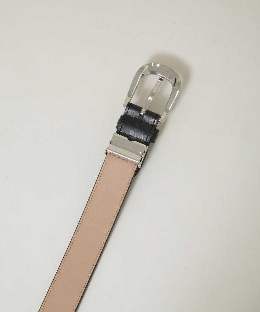[Nano Universe] Split Leather Dress Belt Men's F Black 668-6150202
