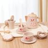 Children's Wooden Simulation Afternoon Tea Dessert Teapot Tableware Kitchen Tea Set Set Baby Puzzle Play Toy