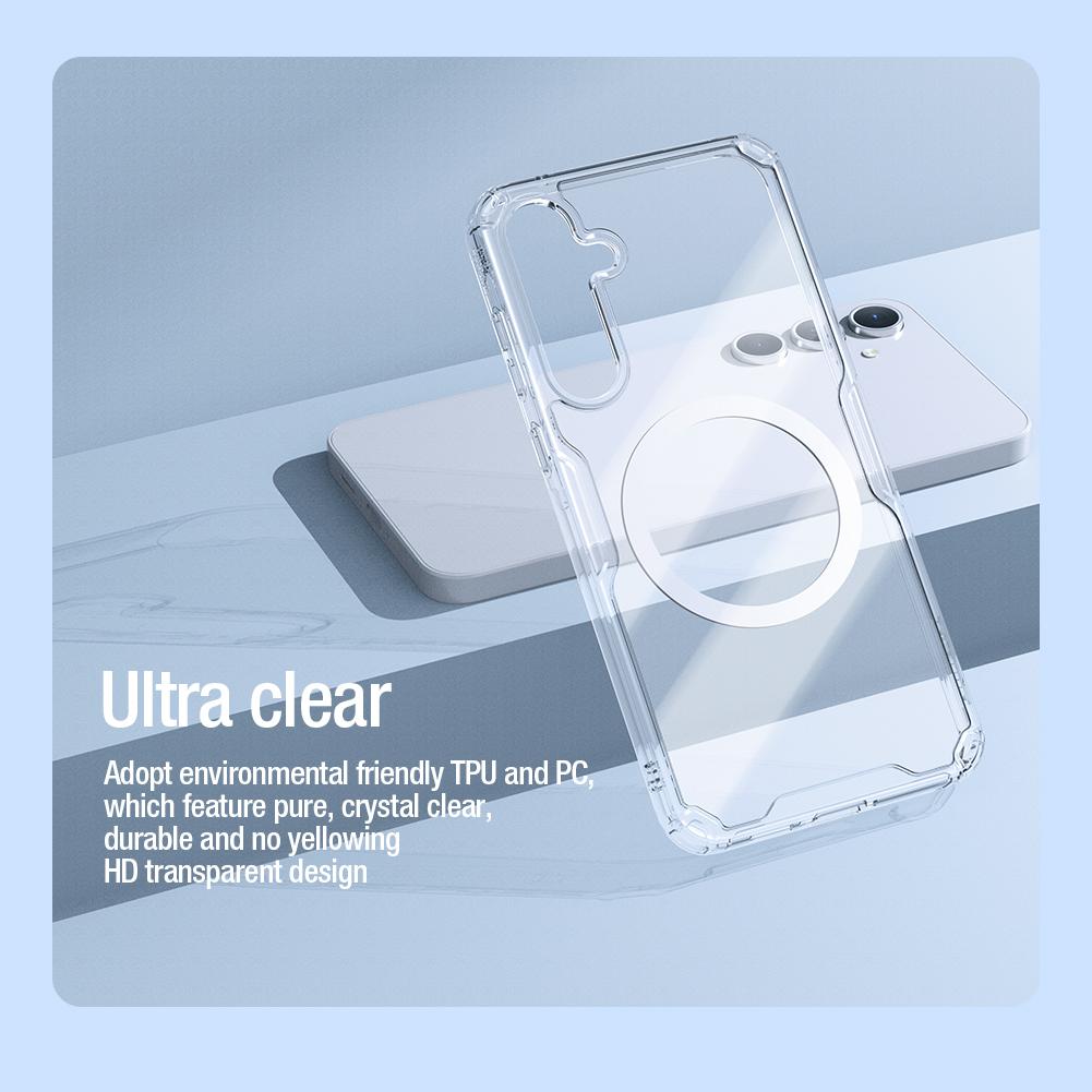 NILLKIN For Samsung Galaxy A55 Case Nature TPU Pro Magnetic Case Transparent Soft Silicon Cover Clear Case