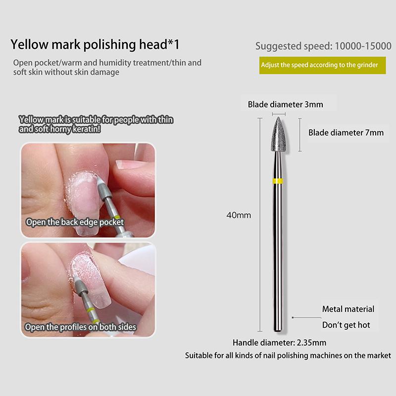 

Nail Drill Bits 3/32 Bullet Head Nail Bits Electric Milling Cutter For Manicure Rotary Cuticle Clean Nail Tools
