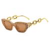 Women's sunglasses small frame inlaid diamond fox head chain light luxury modern personality trend party party sunglasses