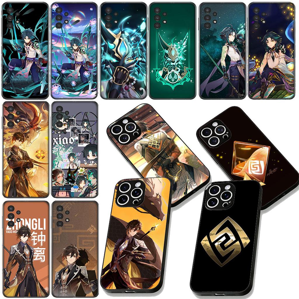Xiao Zhong Li Genshins Impacts ZhongLi Phone Case for Xiaomi Redmi Note 12 11 10 A3 Pro 10A 10C 12C Note12 5G Protective Cover
