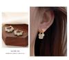 2026 New Hot Style Imitation Hetian Jade Stud Earrings for Women - Versatile No-Piercing Ear Clips