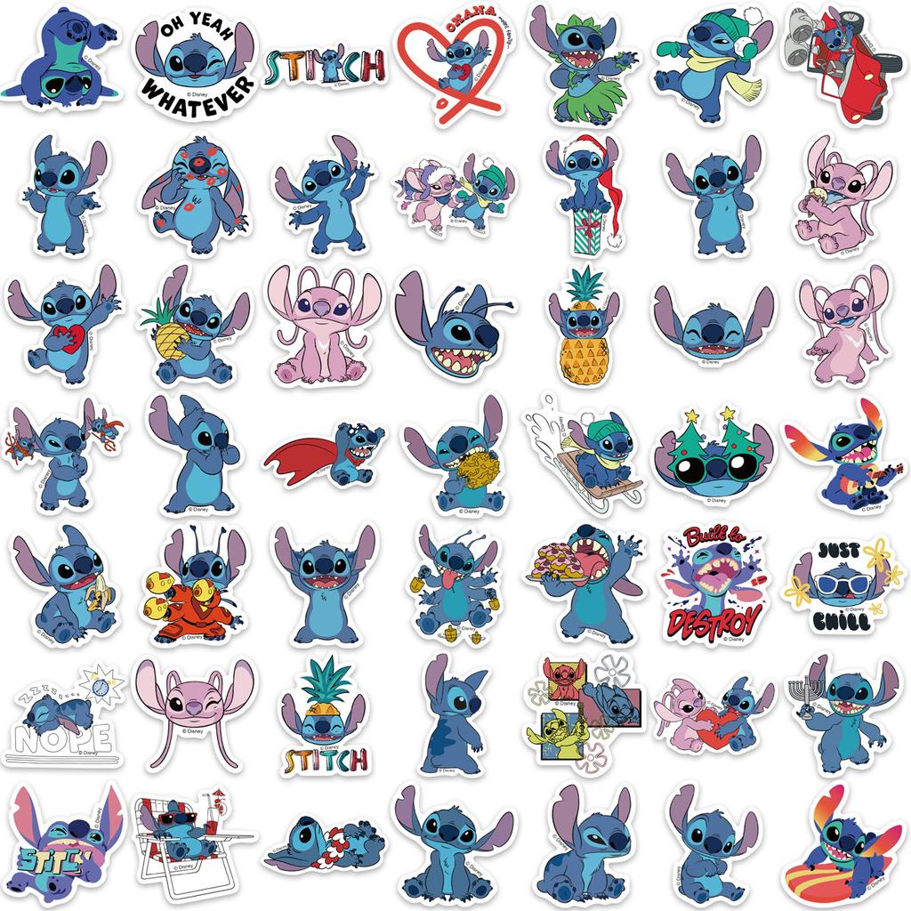 50/100/150pcs Disney Lilo Stitch Movie Stickers DIY Scrapbook Phone Guitar Laptop Suitcase Waterproof Decals Sticker Kids Toys