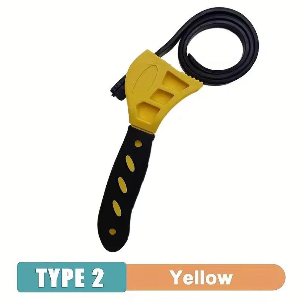 6inch Belt Wrench Oil Filter Puller Strap Spanner Chain Wrench Strap Opener, Adjustable  Disassembly Tool