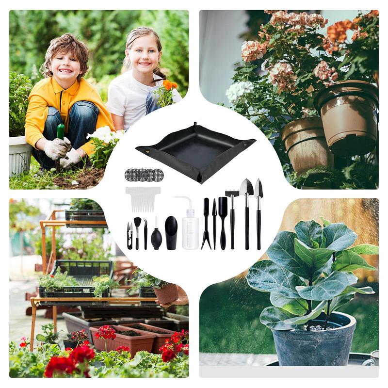 1set Plant Transplanting Tools Succulent Plant Care Kit With Repotting Mat For Cactus Houseplant Indoor Home Balcony Beginners