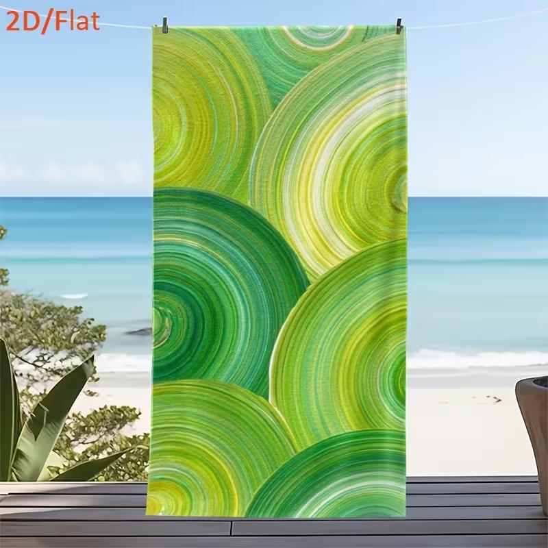 Geometric Spiral Stripes Print Beach Towel Quick Dry Sand-Free Absorbent Soft Beach Blanket for Summer Vacation Pool Yoga Travel