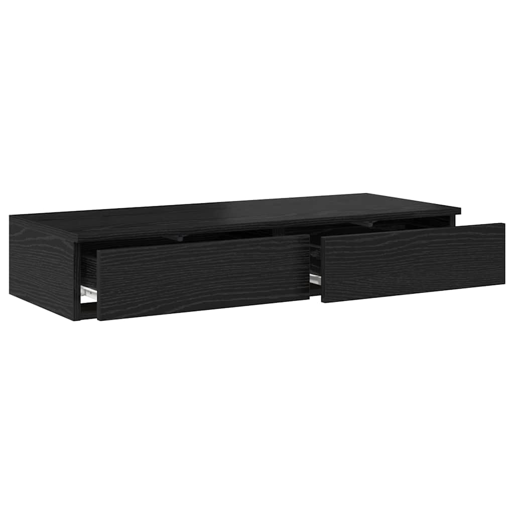 Bed Drawers Black Oak Effect 90 x 36.5 x 16.5 cm