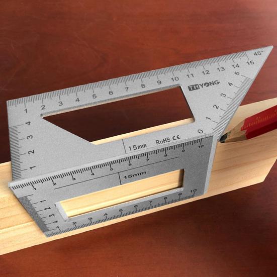 Aluminiumlegering 45/90 Graden Hoekliniaal Verticale T-vormige Meter Hoekmeter Gereedschap
