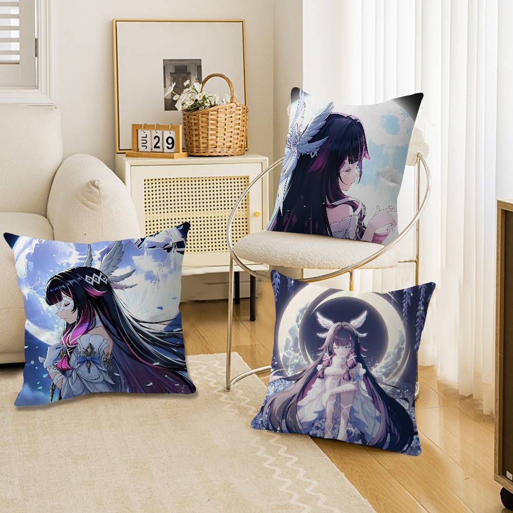 Genshin Impact Columbina Cushion Cover Polyester Sofa Cushions Decorative Throw Pillows Home Decoration Pillowcover