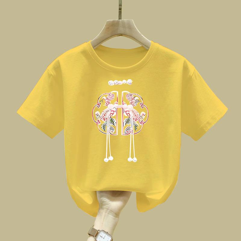 Children's Clothing T-shirts Short Sleeves Spring and Summer Children's Student Tops