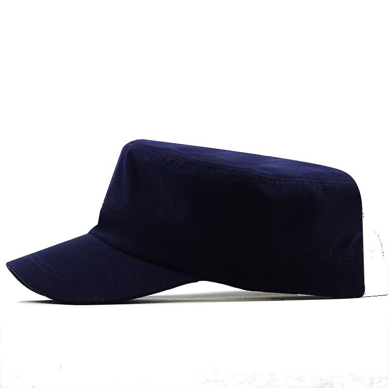 Simple Flat Hat, Men's Military Hat, Spring and Summer Solid Color Hat, Travel and Leisure Sun Hat, Outdoor Mountaineering Hat