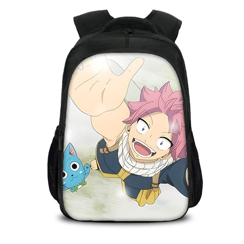 FAIRY TAIL Double layer Backpack Cartoon Anime Printed Student Boys and Girls New Large Capacity Versatile