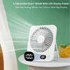 Portable Desk Fan Mini USB Rechargeable Fan Foldable Small Desktop Fan with Power Display Portable Table Fan for Home Office