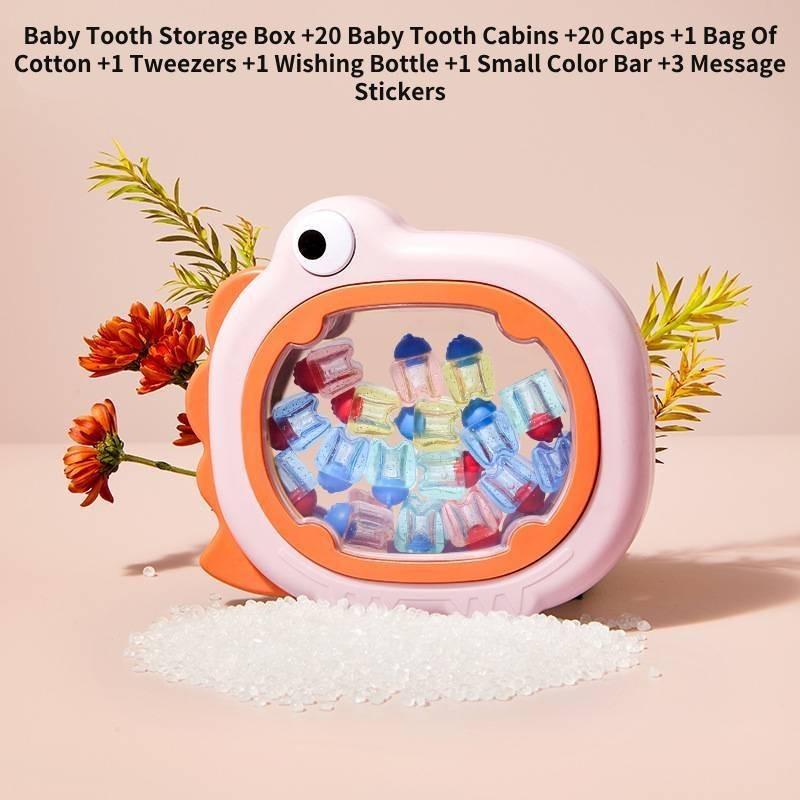 

Teeth Baby Deposit Box Cute Childrens Fetal Hair Souvenir Wooden Storage Box Transparent Powder