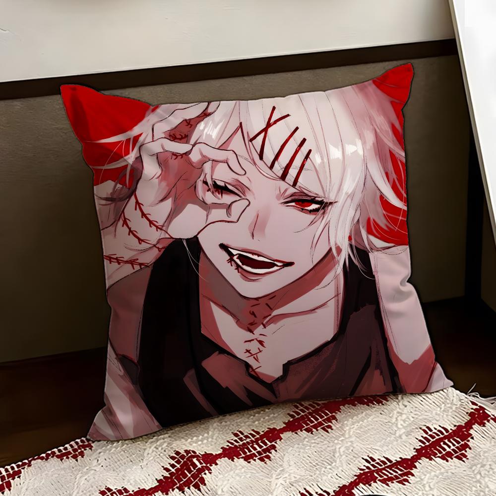 Ttokyo ghoulS Cushion Cover Reversible Soft Durable Pillow Cover Home  Car MultiScene Use for Daily Comfort