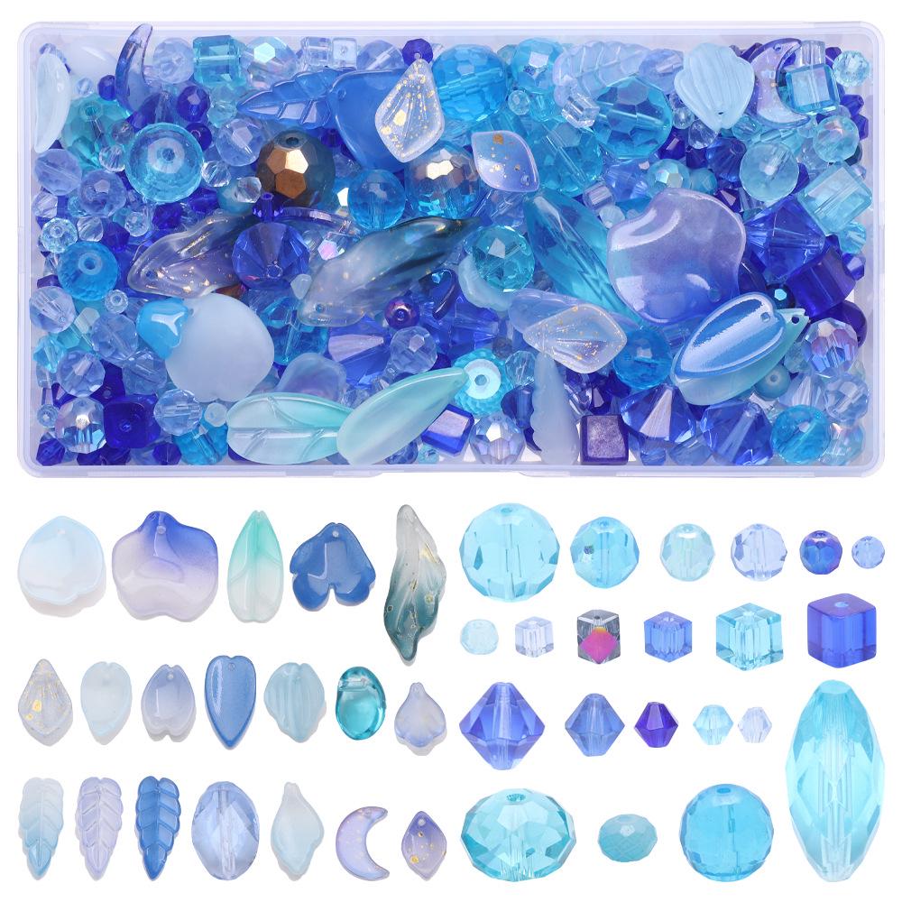 Ciondolo con Perla di Vetro Rotonda Petalo Foglia Piccola Colorata Kit Fai da Te