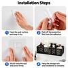 Black White Color Bathroom Organizer Raised Bracket Bathroom Storage Holder  Sink Countertop